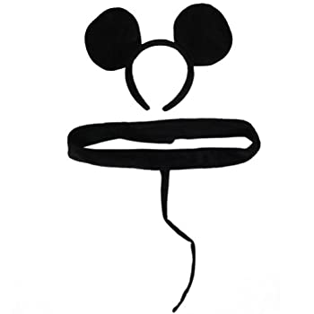 【中古】【輸入品・未使用】[メイキングビリーブ]Making Believe Black Mouse Headband Ears and Tail Costume Set 2027938 [並行輸入品]