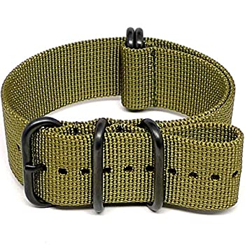 【中古】【輸入品・未使用】【並行輸入品】DaLuca Ballistic Nylon NATO Watch Strap - Olive (PVD Buckle) : 20mm｜スカイマーケットプラス