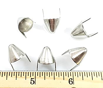 【中古】【輸入品・未使用】Nailheads Spots Studs 2 Prong Round Cone-Shaped 1/2; Steel with Nickel Finish; 100 Pcs by Dangerous Threads