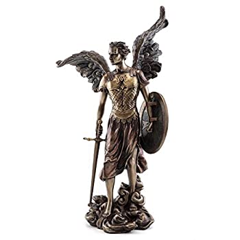 【中古】【輸入品・未使用】大天使ミカエル 剣と楯を持った戦う天使/ Archangel Michael W/ Sword & Shield Statue Battle Angel（並行輸入品）
