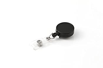 【中古】【輸入品・未使用】key-bak retract-a-badge ID 25パック格納式リールwith 36-inchコード、ベルトクリップ、ビニールIDストラップ ブラック|スカイマーケットプラス