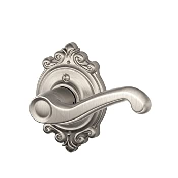 【中古】【輸入品・未使用】Schlage ブルックシャーコレクション 右手 フレア 装飾トリムレバー F170-FLA-BRK-RH 1｜スカイマーケットプラス