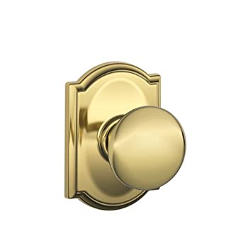 【中古】【輸入品・未使用】Schlage F10 PLY 605 CAM キャメロットコレクション プリマスパッセージノブ 明るい真鍮