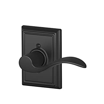 【中古】【輸入品・未使用】Schlage アクセントレバー アディソントリム ターン防止ロック マットブラック - 右利き用 - F170 ACC 622 ADD RH