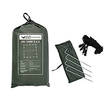 【中古】【輸入品・未使用】DD Hammocks DD タープ ３×３ (オリーブグリーン）日本正規品