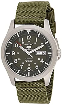 【中古】【インポート品・未当て嵌める】時辰儀 セイコー Seiko 5 Sport Automatic Khaki Green Canvas Mens Watch SNZG09 [並行輸入品]