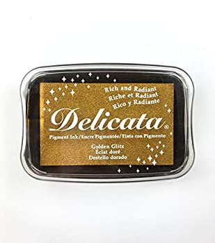 【中古】【輸入品・未使用】Delicata Non-Tarnishing Gold Full Size Ink Pad-Golden Glitz (並行輸入品)｜スカイマーケットプラス