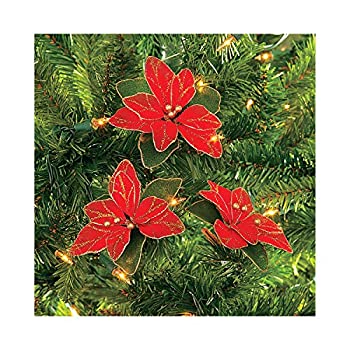 【中古】【輸入品・未使用】(Pack of 12) Red Glitter Poinsettia Christmas Tree Ornaments by Fun Express [並行輸入品]｜スカイマーケットプラス