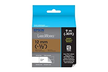 エプソン LabelWorks用メタリックLCテープ・カートリッジ(金地に黒) 並行輸入品