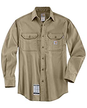 【中古】【輸入品・未使用】Carhartt Men's Big & Tall Flame Resistant Lightweight Twill Shirt%ｶﾝﾏ%Khaki%ｶﾝﾏ%XXXX-Large