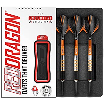 【中古】【インポート品・未当て嵌める】DAM9 Red Dragon Amberjack 9 - 28G 90% Flechettes en tungstene (Pointe acier) その他-スポーツ・アウトドア