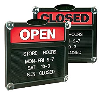 【中古】【輸入品・未使用】Double-Sided Open/Closed Sign w/Plastic Push Characters%ｶﾝﾏ% 14-3/8 x 12-3/8｜スカイマーケットプラス