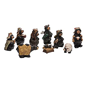 【中古】【輸入品・未使用】(1%カンマ% White) - Kurt Adler Resin Nativity Bear%カンマ% 10cm %カンマ% Set of 9|スカイマーケットプラス