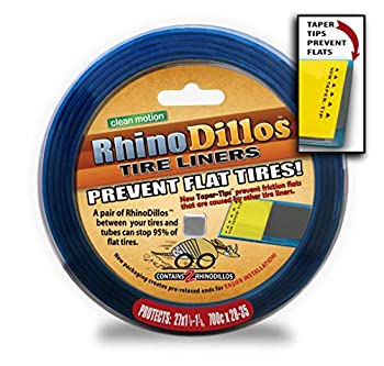 【中古】【輸入品・未使用】クリーンモーションRhinoDillos自転車タイヤライナー、赤
