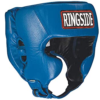【中古】【輸入品・未使用】(Medium%ｶﾝﾏ% Blue) - Ringside Competition Boxing Muay Thai MMA Sparring Head Protection Headgear with Cheeks