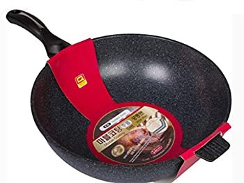 【中古】【インポート品・未当て嵌める】Ceramic Marble Coated Cast Aluminium Non Stick Wok 34 珊 (13 1/2 inches) by KW Marble Ware キッチン用品・食器・調理器具-その他