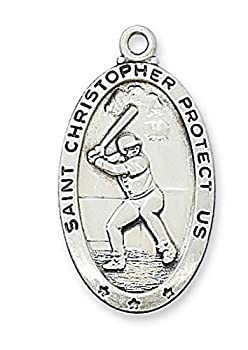 【中古】【輸入品・未使用】アスリート保護男の子野球ネックレス1インチピューターSaint ChristopherスポーツMedal｜スカイマーケットプラス