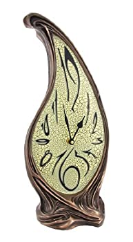 【中古】【輸入品・未使用】Veronese Design トリッピー ブロンズ仕上げ メルティング 炉棚時計 ダリエスク