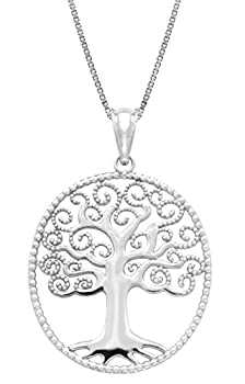 【中古】【輸入品・未使用】Sterling Silver Tree of Life Necklace Pendant with Box Chain