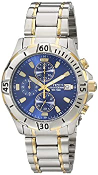 【中古】【インポート品・未当て嵌める】CITIZEN シチズン AN3394-59L Men\u0027s Quartz Chronograph Watch Silver/Gold Stainless Blue Dial メンズ 青み文字盤・しろがね色/ゴールド ス