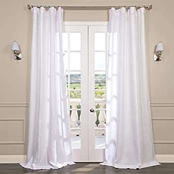 【中古】【輸入品・未使用】HPD Half Price Drapes シグネチャー フレンチリネン シアーカーテン リビングルーム用 50 X 120 (パネル1枚) SHLNCH-GB1001031-120 ピュアホワ|スカイマーケットプラス