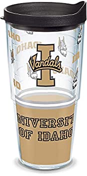 【中古】【輸入品・未使用】Tervis 1073253 Idaho University Wrap Individual Tumbler with Black lid%カンマ% 24 oz%カンマ% Clear by Tervis