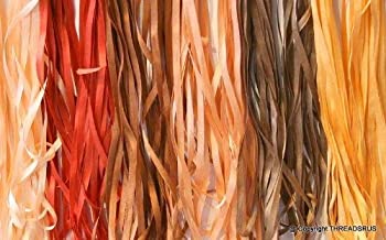 【中古】【輸入品・未使用】New 7mm Size ThreadNanny 6 Spools of 100% Pure Silk Ribbons - Brown Tones - 60 mts x 7mm by ThreadNanny