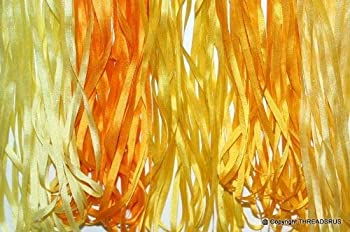 【中古】【輸入品・未使用】New ThreadNanny 7mm Size YELLOW Tones 5 Spools of 100% Pure Silk Ribbons -- 50 mts x 7mm by ThreadNanny|スカイマーケットプラス