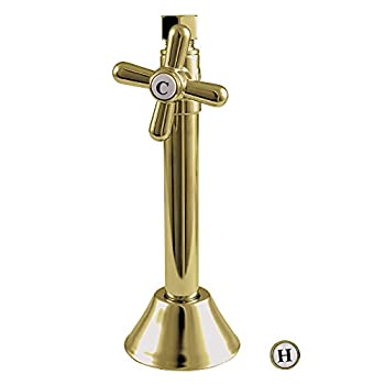 【中古】【輸入品・未使用】Kingston Brass CC83252 X 1/2%ﾀﾞﾌﾞﾙｸｫｰﾃ% Sweat%ｶﾝﾏ% 3/8%ﾀﾞﾌﾞﾙｸｫｰﾃ% O.D. Compression Straight Shut-off Valve with 5%ﾀﾞﾌﾞﾙｸｫｰﾃ% Extension%