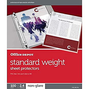 【中古】【輸入品・未使用】Office Depot トップローディングシートプロテクター 標準重量 ノングレア 100枚入り 498761｜スカイマーケットプラス