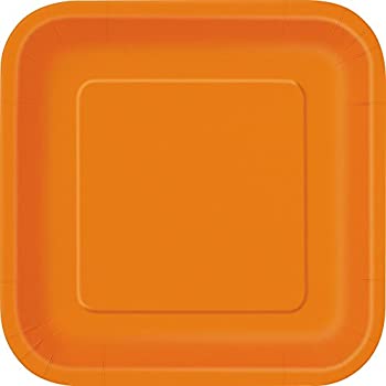 【中古】【輸入品・未使用】Square Plates 9%ﾀﾞﾌﾞﾙｸｫｰﾃ% 14/Pkg-Pumpkin Orange (並行輸入品)