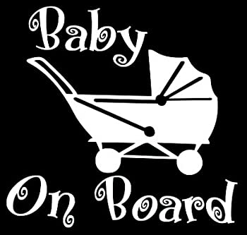 【中古】【輸入品・未使用】カッティングステッカー Baby On Board Color：ホワイト [並行輸入品]デカール　車　セーフティ　転写