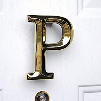 【中古】【輸入品・未使用】Michael Healy Designs MHMP1 Polished Brass Letter P Monogram Door Knocker|スカイマーケットプラス