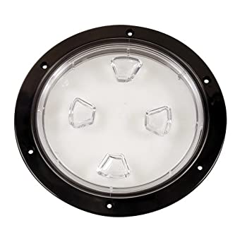 【中古】【輸入品・未使用】(Black) - 1 - Beckson 20cm Clear Centre Screw-Out Deck Plate - Black
