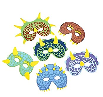【中古】【輸入品・未使用】[ロードアイランドノベルティー]Rhode Island Novelty 12 Dinosaur Foam Masks Approx. 7.5 Inch New COFODIN [並行輸入品]｜スカイマーケットプラス