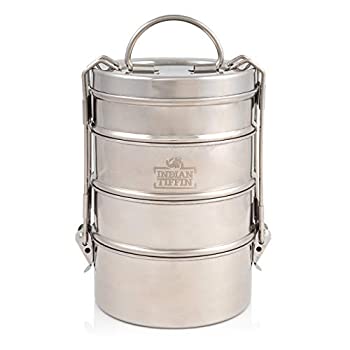 【中古】【輸入品・未使用】4 Tier Indian-Tiffin Box by Indian-Tiffin