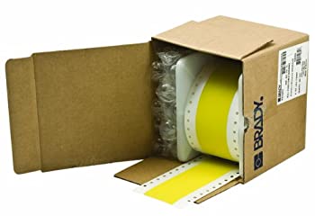 【中古】【輸入品・未使用】Brady RCM-637-1.5-YL Self-Extinguishing Tedlar Bradywrap Dot Matrix Printable Labels %カンマ% Yellow (1 Roll%カンマ% 1 Roll per Package) by B画像