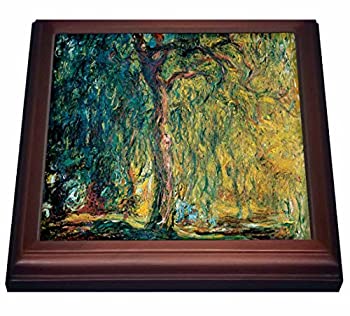 【中古】【輸入品・未使用】3dローズFlorene有名なモネの絵ペイントWeeping Willow???五徳 8 by 8%ﾀﾞﾌﾞﾙｸｫｰﾃ% ブラウン trv_80628_1