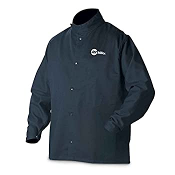 【中古】【輸入品・未使用】Welding Jacket%ｶﾝﾏ% Navy%ｶﾝﾏ% Cotton/Nylon%ｶﾝﾏ% L by Miller Electric