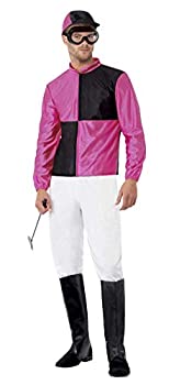 【中古】【輸入品・未使用】Smiffys Men's Pink/Black Jockey Costume - Chest 42%ﾀﾞﾌﾞﾙｸｫｰﾃ%-44%ﾀﾞﾌﾞﾙｸｫｰﾃ%%ｶﾝﾏ% Leg Inseam 33%ﾀﾞﾌﾞﾙｸｫｰﾃ%