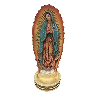 【中古】【輸入品・未使用】Our Lady of Guadalupe Resin Rosary Relic Holder Marian Icon Figurine Statue%ｶﾝﾏ% 8 Inch by Religious Gifts