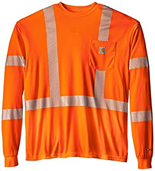 【中古】【輸入品・未使用】Carhartt Men Big \u0026 Tall High Visibility Force Long Sleeve Class 3 Tee%ｶﾝﾏ%Brite Orange%ｶﾝﾏ%XXX-Large Tall