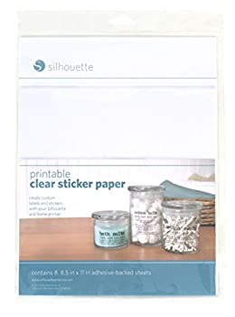 【中古】【輸入品・未使用】Silhouette Printable Sticker Paper 8.5%ﾀﾞﾌﾞﾙｸｫｰﾃ%X11%ﾀﾞﾌﾞﾙｸｫｰﾃ% 8/Pkg-Clear (並行輸入品)