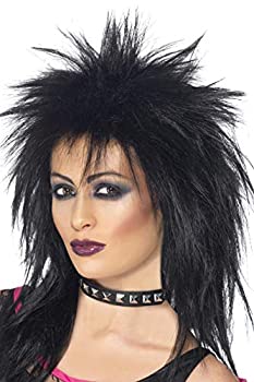 【中古】【輸入品・未使用】ウィッグ　黒　ロックシンガー風　カツラ　ロング　マレット　大人女性用　Rock Diva