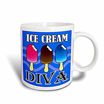 【中古】【輸入品・未使用】3dローズJanna Salak Designs Sweet Treats???IceクリームDiva???Kawaiiアイスクリーム???ブルー???マグカップ 11 oz ホワイト mug_43166_3｜スカイマーケットプラス 9,216円