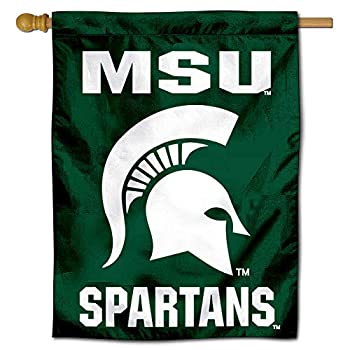 【中古】【輸入品・未使用】MSU Spartan Head Banner House Flag