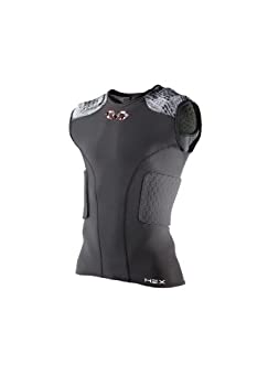 【中古】【インポート品・未当て嵌める】McDavid 7932 Hex 5パッド ノースリーブプルオーバー 濃灰色 XXL