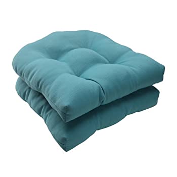 【中古】【インポート品・未当て嵌める】ピローパーフェクト アニーウィッカーシートクッション インドア/アウトドア 青み 507088