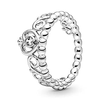 【中古】【輸入品・未使用】Pandora Jewelry プリンセスティアラ クラウン キュービックジルコニア リング スターリングシルバー サイズ8.5