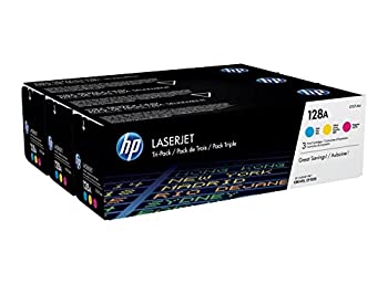 【中古】【インポート品・未当て嵌める】CF371AM%ｶﾝﾏ% HP 128A CYM Tri-Pack LaserJet Toner Cartridge